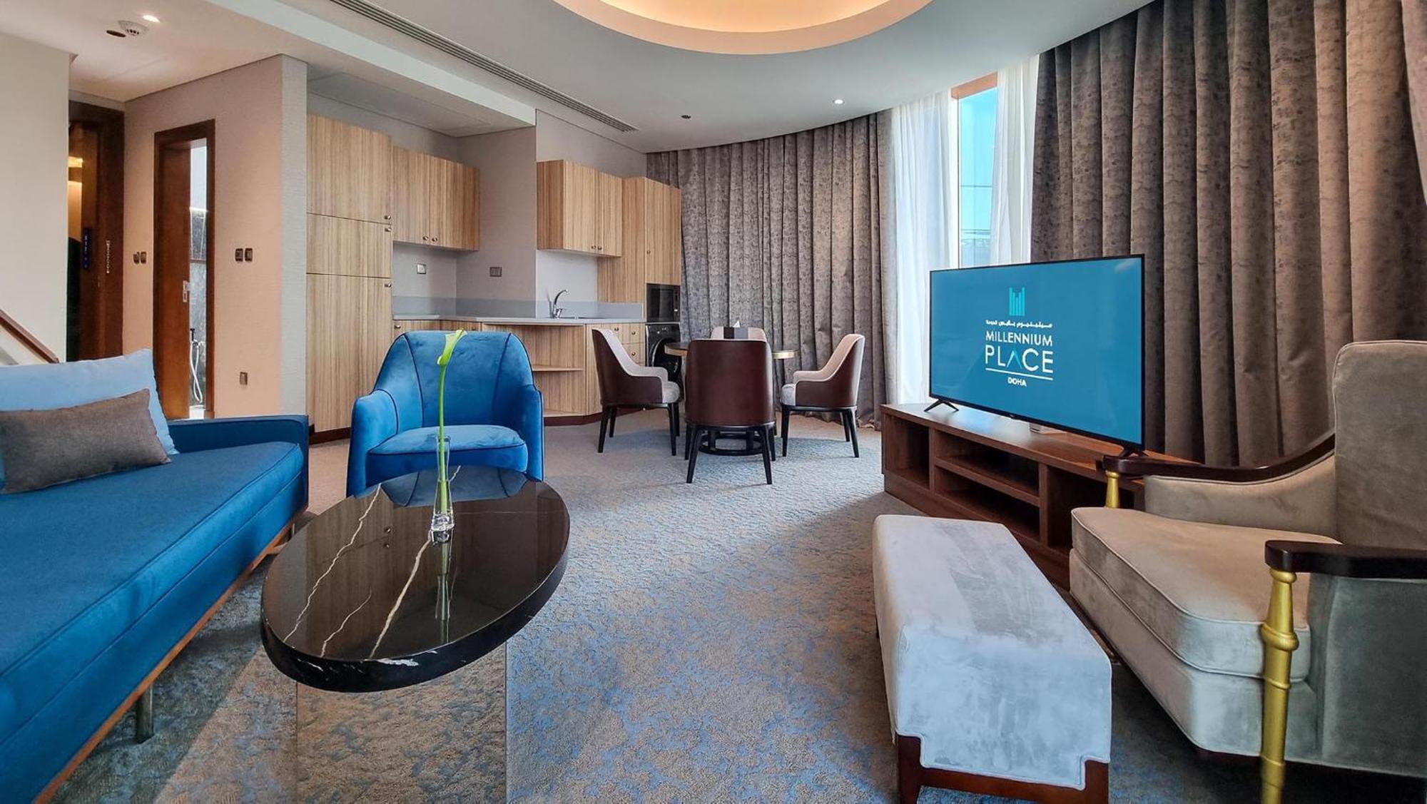 Millennium Place ドーハ エクステリア 写真 A suite at the hotel